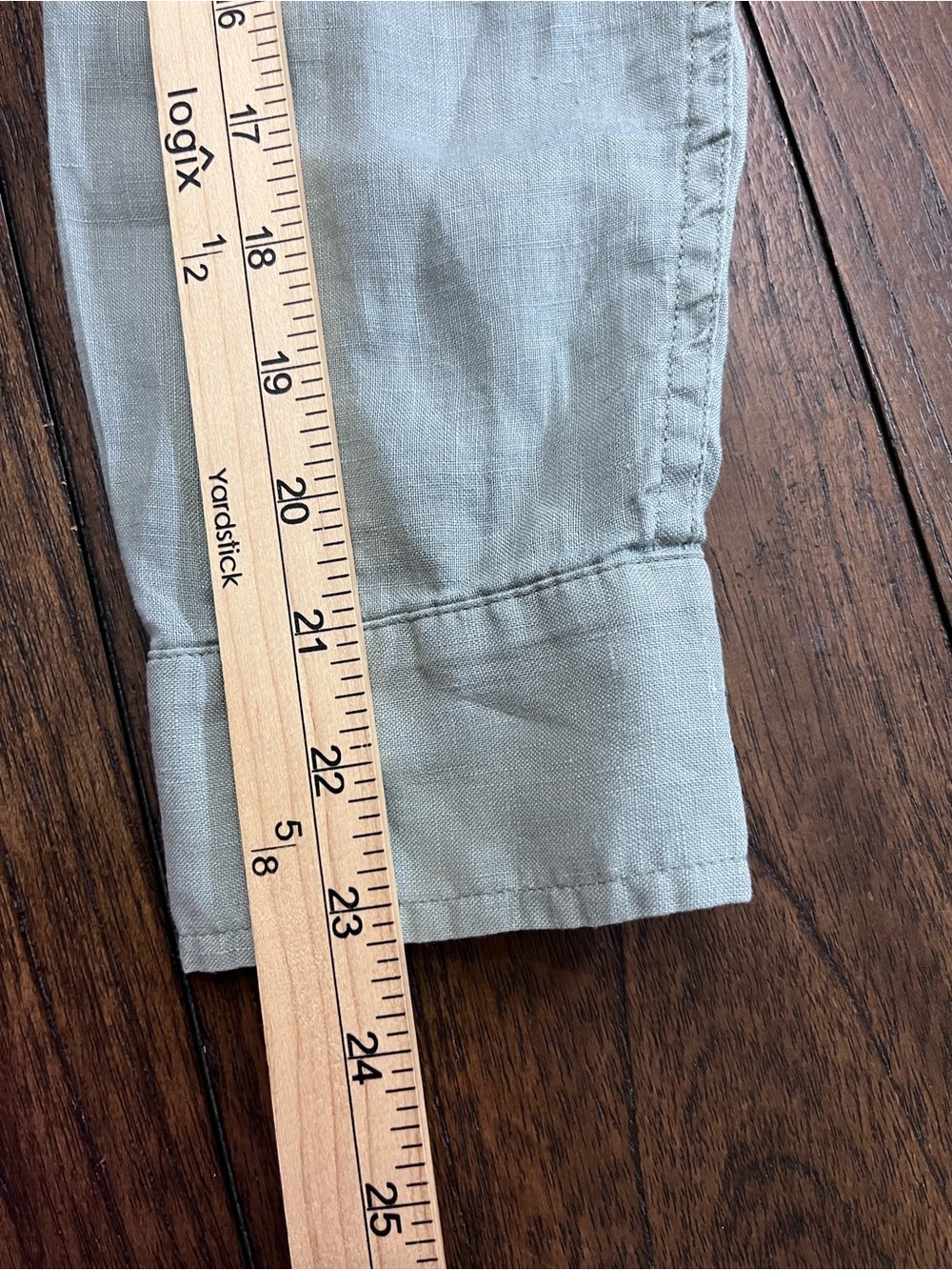GAP 100% Linen Sage Green Relaxed Button Down Shirt Sm - Picture 7 of 8